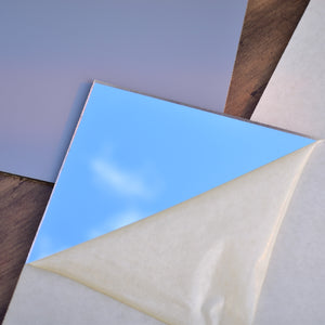 Up-close of acrylic mirror