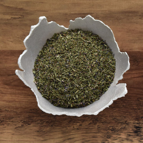 Dried organic hyssop herb with leaf and flowers
