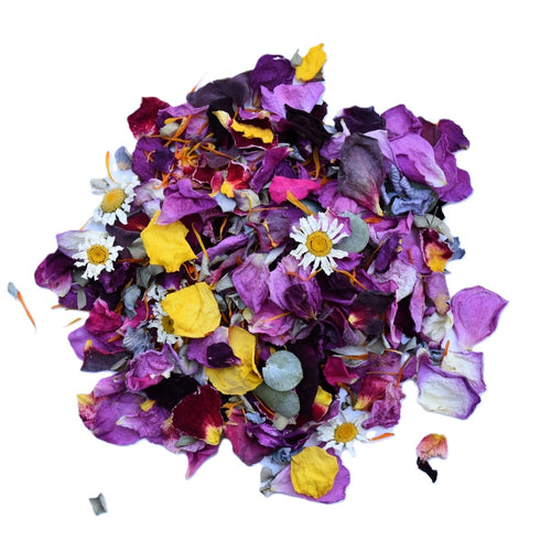 Dried flower petals suitable for wedding confetti or a natural potpourri | Toi Toi Botancials