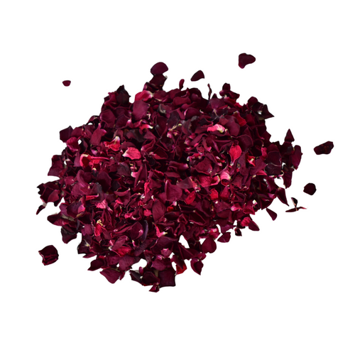 Tiny Red Rose petals grown in NZ by Toi Toi Botanicals