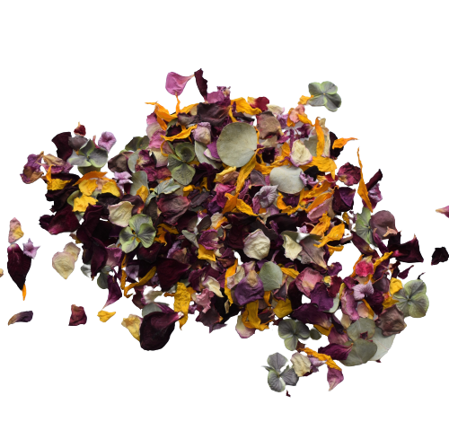 Dried petals suitable for wedding confetti or a natural potpourri | Toi Toi Botancials